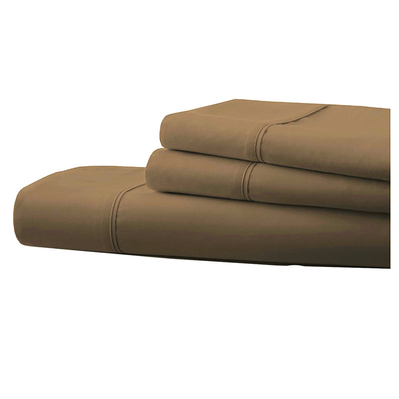 Microfiber Sheet Set, King Sheet Set + 1 Fitted Sheet + 4 Pillowcases, Taupe