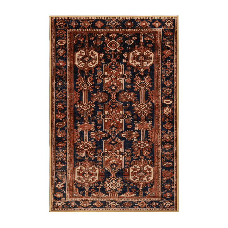 Tapis brun lavable à la machine, Rectangle 4 pi x 6 pi