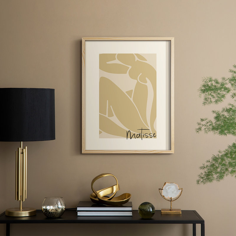 Matisse CECV, reproduction d'art encadrée - bois massif, H 15 po x l 12 po, Naturel