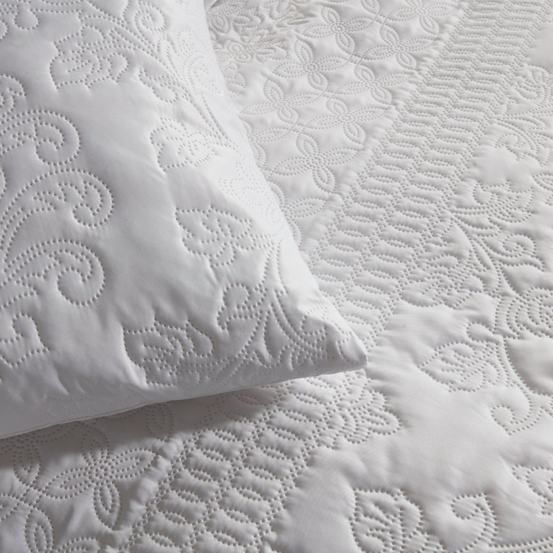 Delante Polyester Solid Colour Duvet Cover Set with Pillowcases, White, Kingsize - 2 Standard Pillowcases
