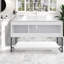 Meuble-lavabo moderne blanc avec plateau en pierre frittée et rangement pour la maison