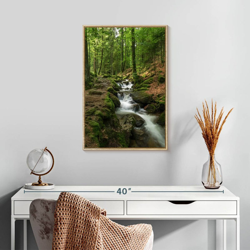 Ruisseau Buhl Forest, Cadre flottant en bois naturel, 17 po x 25 po
