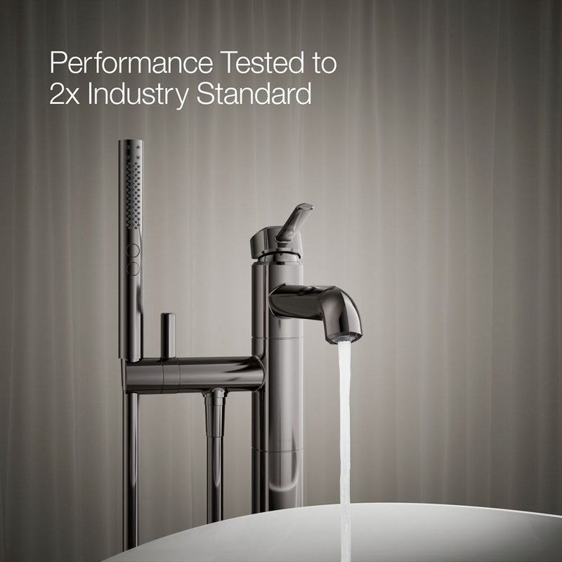 Occasion Floor-Mount Bath Filler Trim With Handshower