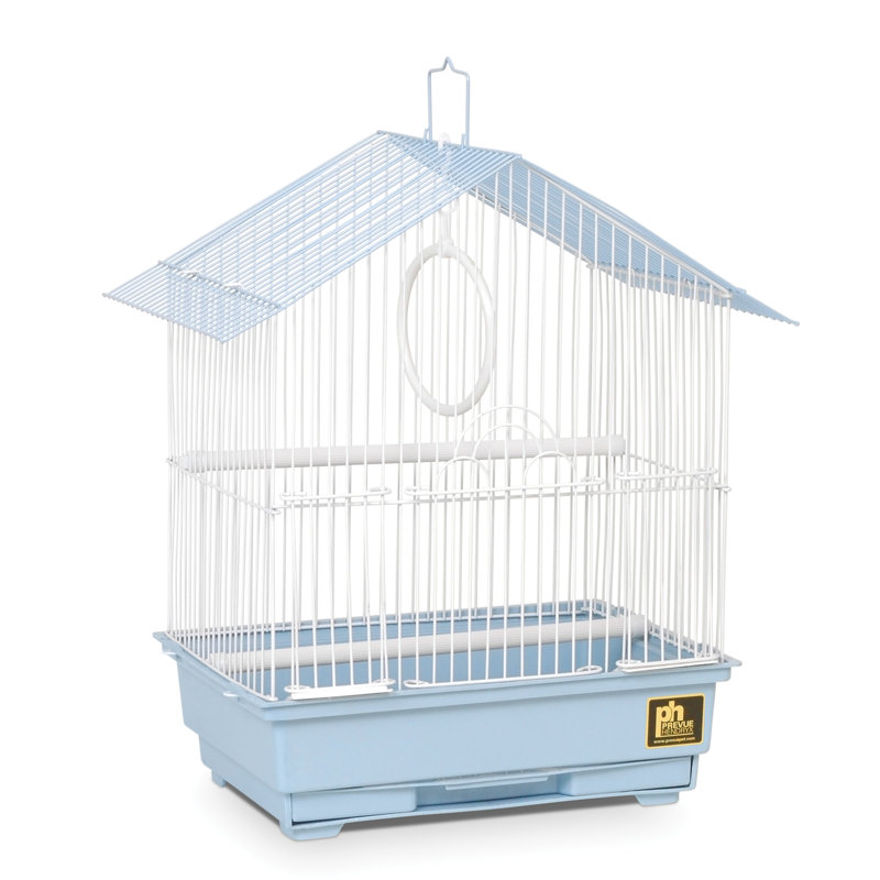 Cheol 15'' Steel Pointed Top Hanging Bird Cage with Perch