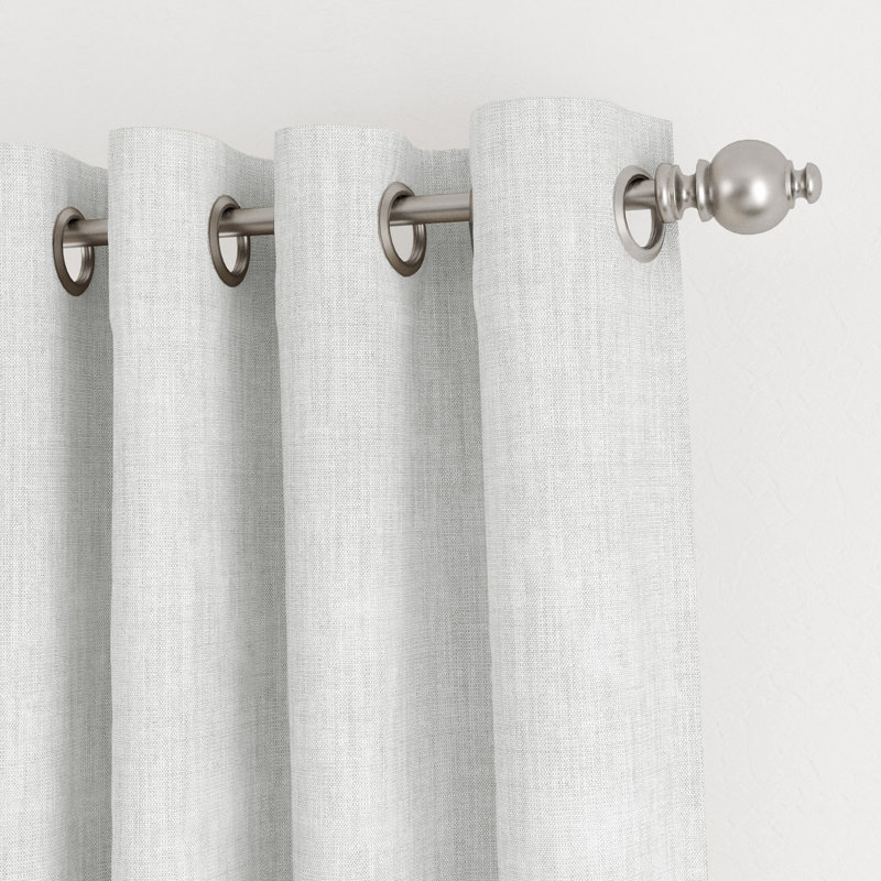 2-pack 100% Blackout Thermal Grommet Curtain Panels, Light Gray, 50x96, Light Gray, 50" W x 96" L