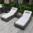 Outdoor Metal Chaise Lounge Set with Table , Cushion Included-1049072172-1049072175