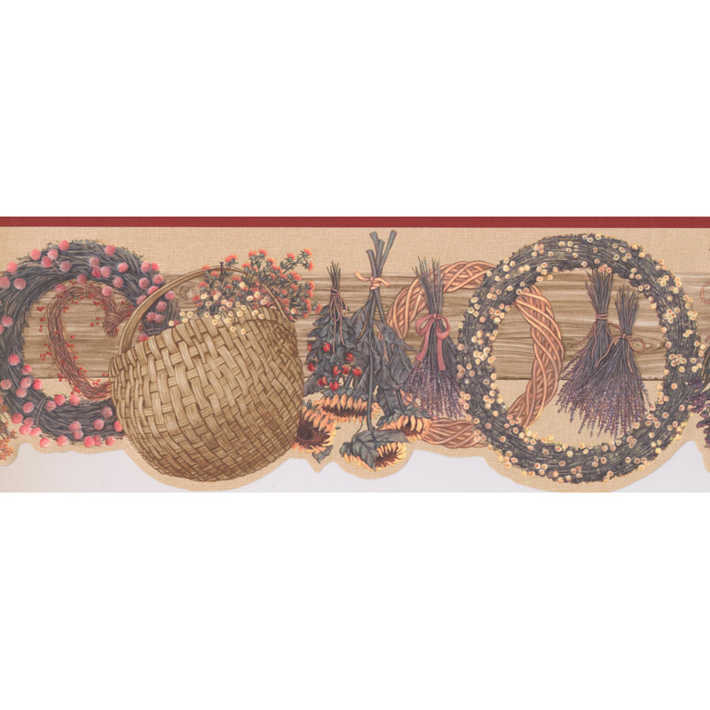 Bester Floral Border, Red/Cream