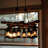 39 Inch 8-head Retro Wood Adjustable Pendant Light