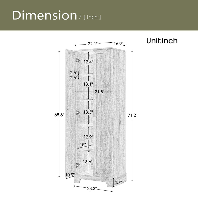 Armoire de rangement avec deux portes pour la salle de bain, Brun