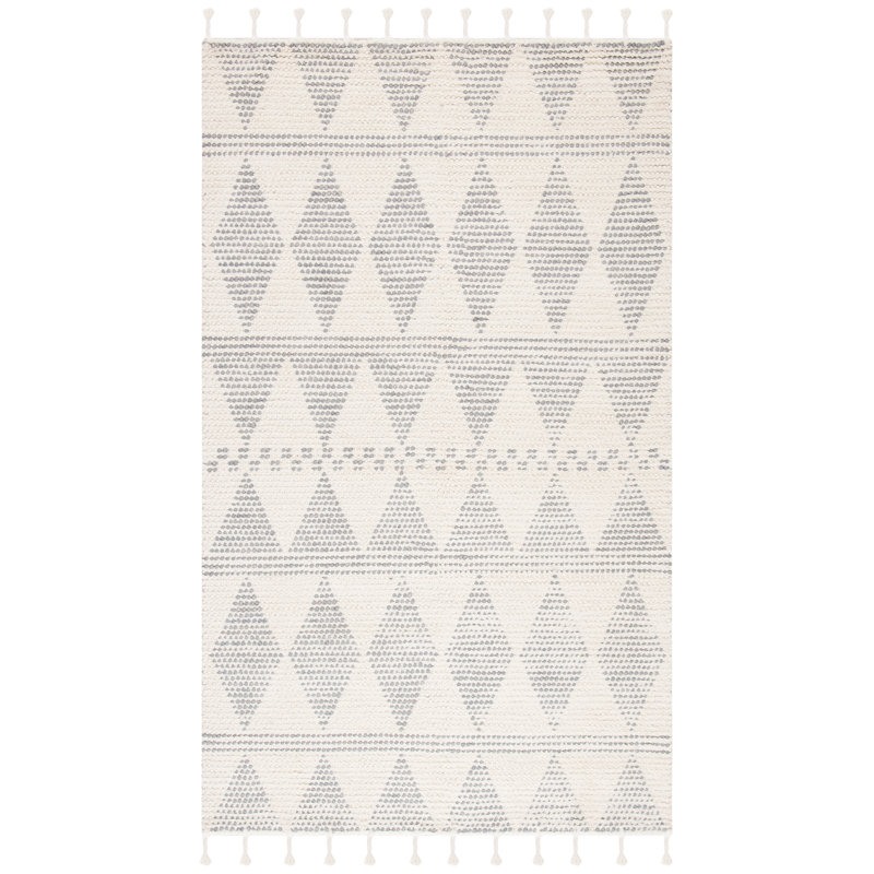 Severson Hand Woven Wool Geometric Rug, Rectangle 8' x 10'