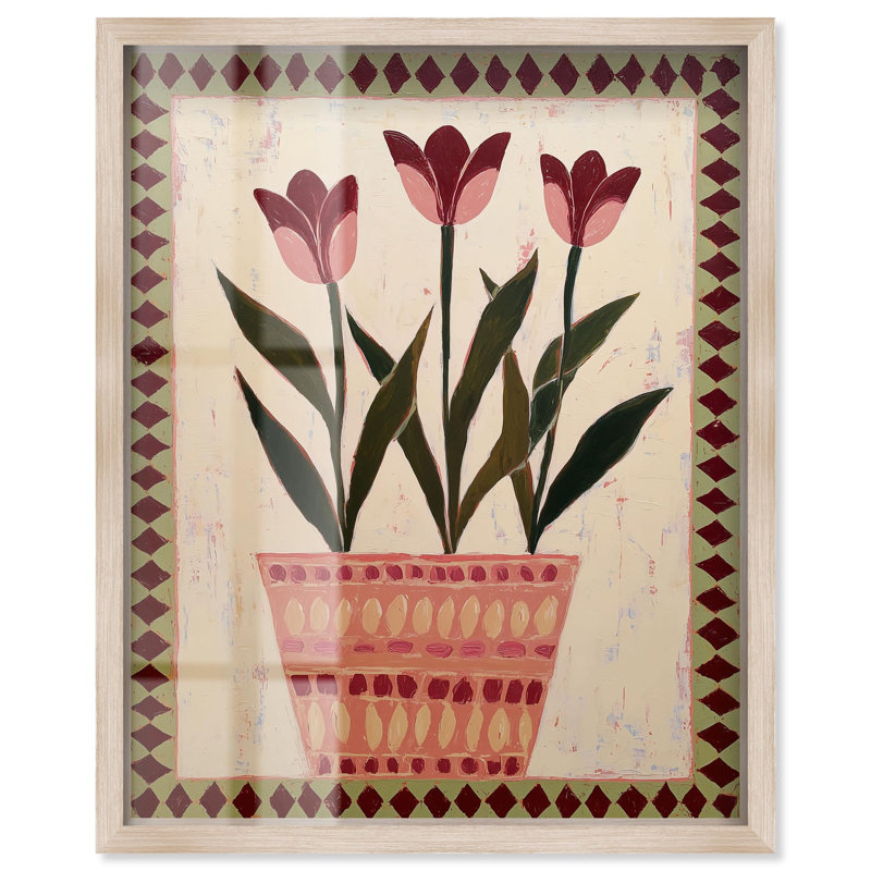 Décoration murale de cuisine rustique «V Shadowbox» par Art Remedy, cadre blond, 30 x 36, H 37 po x l 31 po, Cadre blond