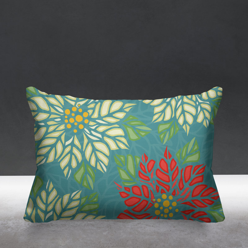 Coussin décoratif intérieur / extérieur Christmas Poinsettia, Ciel