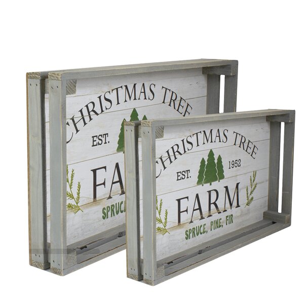 Farm Fresh Christmas Trees Square Snack Tray