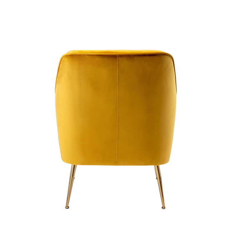 Bucholz Velvet Armchair, Yellow