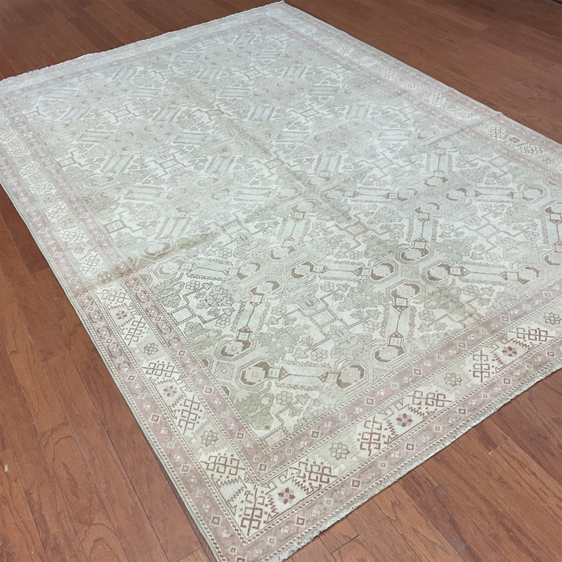 Tapis turc en laine Oushak fabriqué à la main Herat
