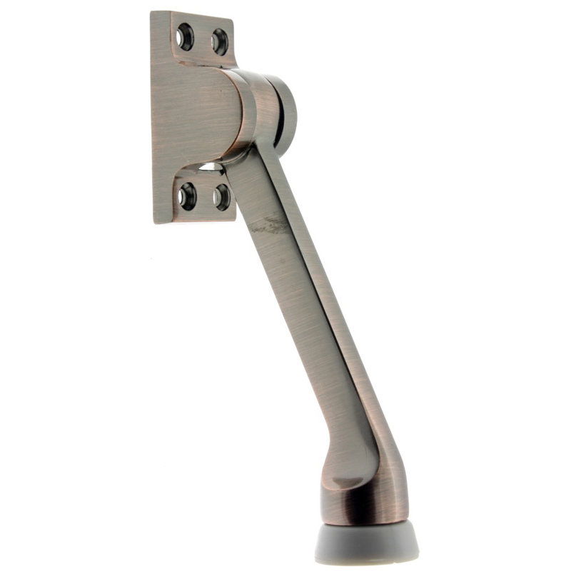 Solid Brass Kick Stop, Antique Copper