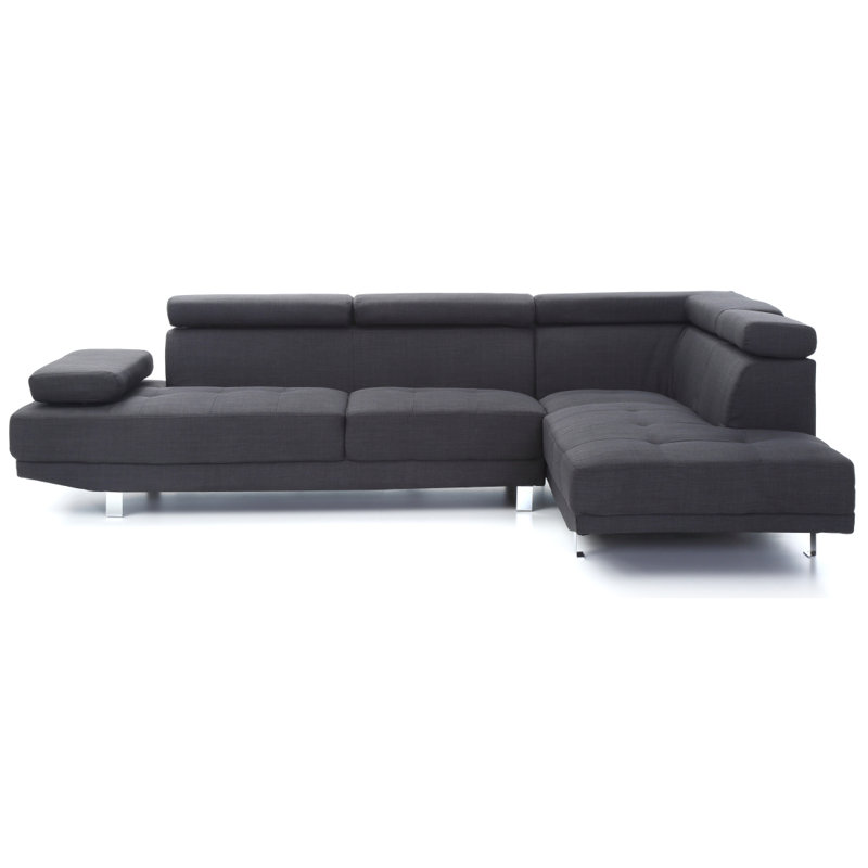 Canapé modulaire Modern River, Noir, noir, noir, noir