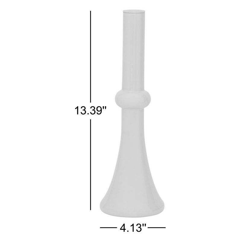 Sequence 13.39'' H Glass Tabletop Candlestick