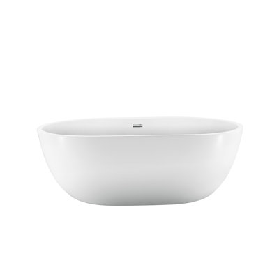 Piper 70.75'' x 45.25'' Soaking Acrylic Bathtub