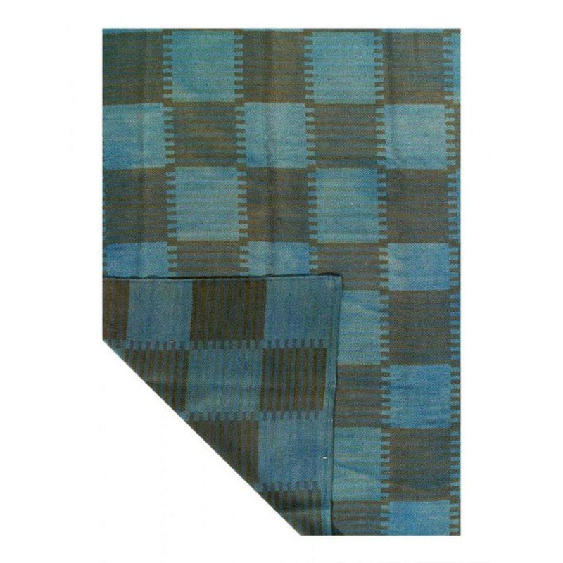 Checkered Area Rug in Blue