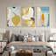 Abstrait aluminium encadré, ensemble de 3 reproductions d'art encadrées sur toile 2-878057854-878055847