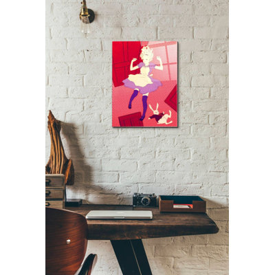 «Alice Falling» par Sai Tamiya, art mural en verre acrylique