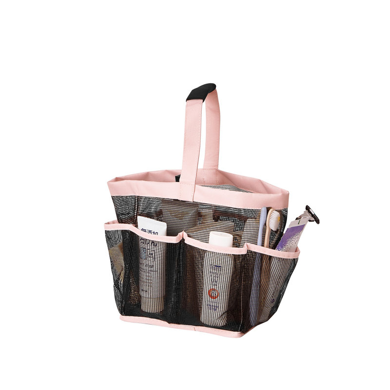 Deluxe Mesh Shower Tote - TUSK® College Storage - Rose Quartz