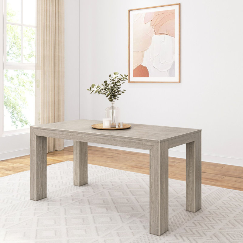 Table de salle à manger Chalonda, Coquillage brossé, L 32 po x L 60 po