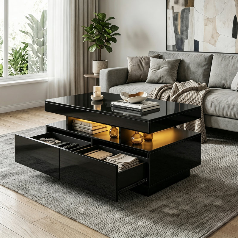 2 - Piece Living Room Table Set, Black