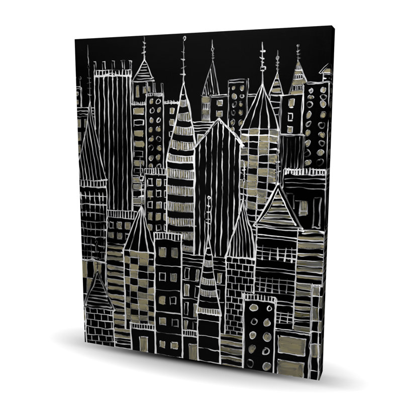 Toile illustrative ville sombre |  Décoration intérieure