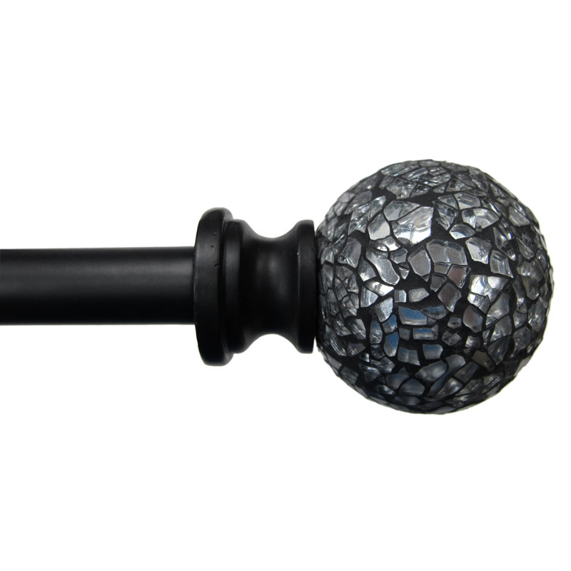 Mexia Adjustable Single Curtain Rod, 1" H x 48" W x 1" D