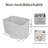  3-Piece Cotton Rope Storage Basket Set, Rectangular Woven Shelf Bins with Handles-1357065853
