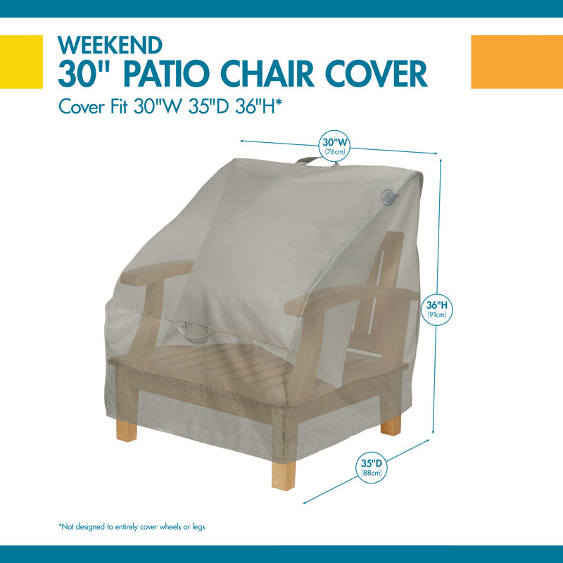 Outdoor Patio Chair Cover, 36" H x 35" W x 30" D