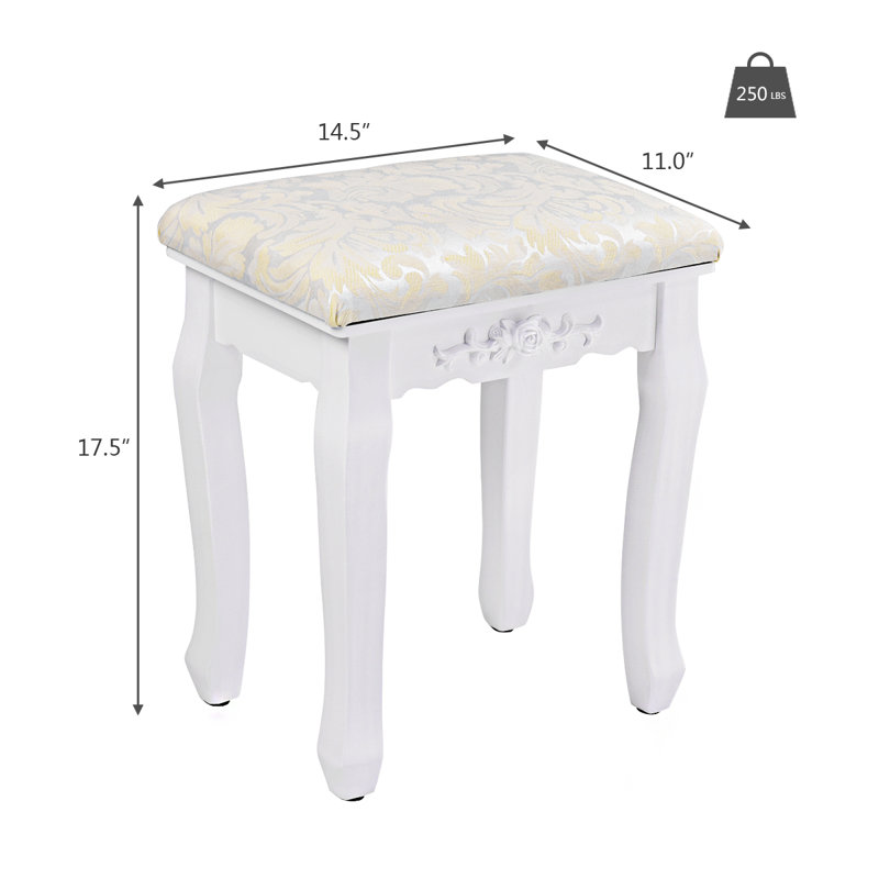 Tabouret de coiffeuse Cadence, Blanc