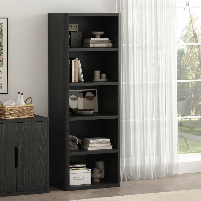Bibliothèque ouverte moderne 28 "Rivington (5 tablettes), Noir