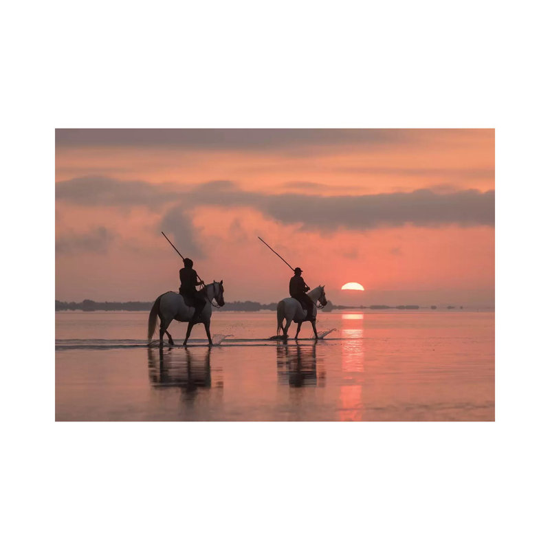 White Angels Of Camargue X by Daniel Kordan - Wrapped Canvas Print, 101.6 cm H x 66.04 cm W x 3.175 cm D