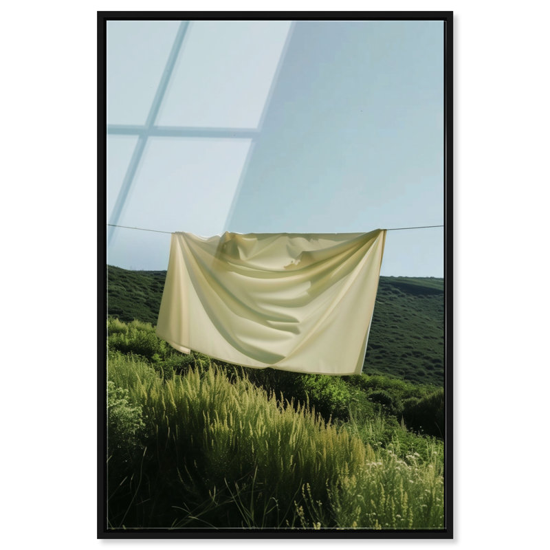 Floating Cotton I Print by Oliver Gal, 46"H x 31"W, Black Floater Frame