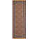 Tapis rouge/brun en laine wheeler Cirro