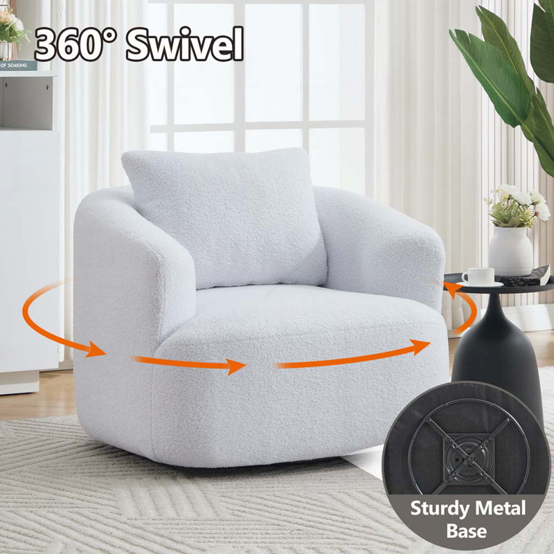 Fauteuil rembourré Teddy, Blanc