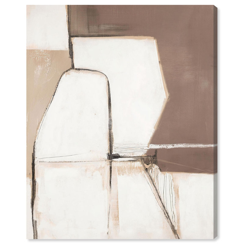 «Reclining Form III Brown Decor» par Art Remedy, H 16 po x l 20 po, Toile tendue avec châssis