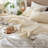 MooMee Sheet Set Extra Deep Pocket 100% Washed Cotton Linen Like Textured Lightweight Breathable-453720910-467774908