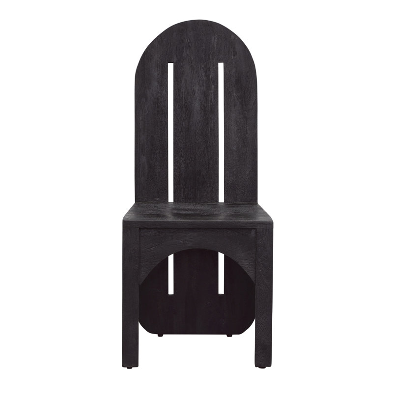 Gerlac 18'' H Solid Wood Side Chair, Black