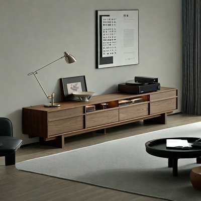 Solid Wood TV Cabinet Ample Storage