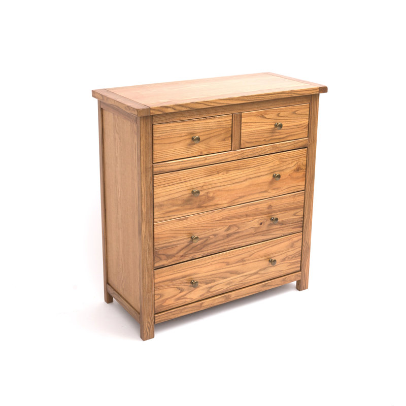 Riveria 90cm W 5 - Drawer Chest of Drawers