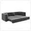 Très grand canapé-lit multifonctionnel, canapé-lit coulissant 3 en 1, canapé classique en velours 4 places avec design capitonné, comprend 3 coussins décoratifs, convient aux appartements et aux salons-987376246
