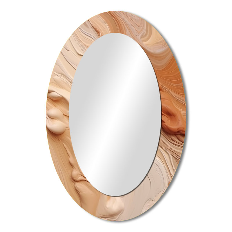 Décoration miroir orange et beige illimitée I - Orange, 36 po x 24 po
