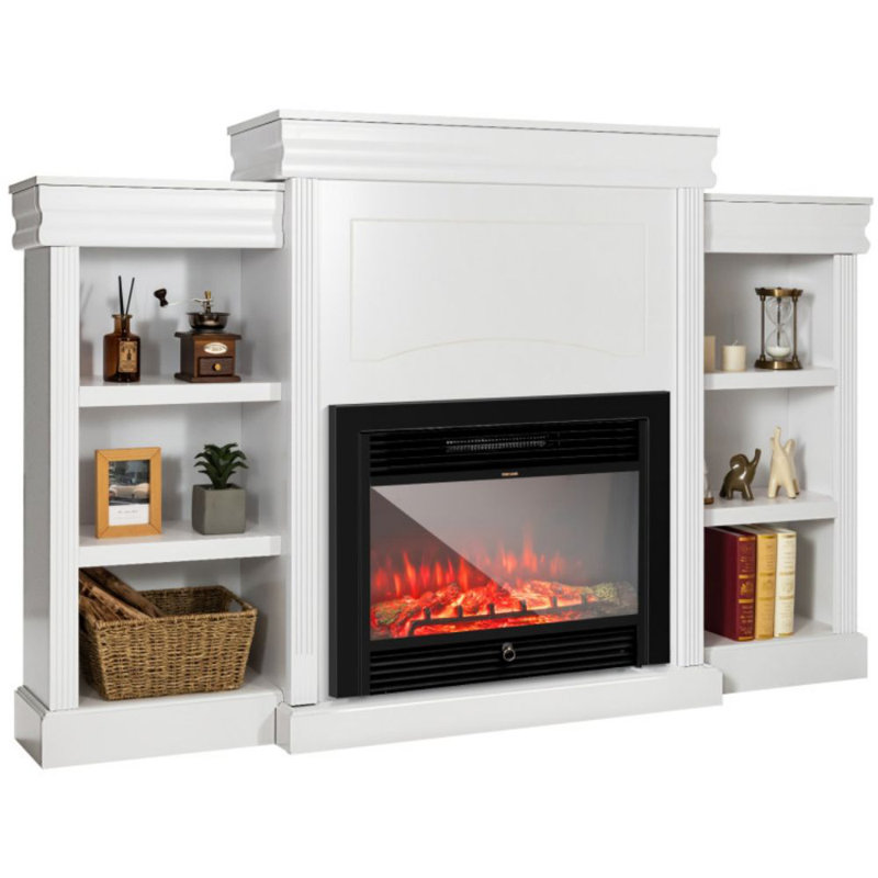 Crédence de rangement l 70 po Bernward, Blanc