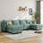 115" U-Shape Modular Sectional Sofa Bed | Light Green Linen, 6 Hidden Storage Seats + Reversible Chaise, Convertible Sleeper, 220 lb/Seat-1021655957