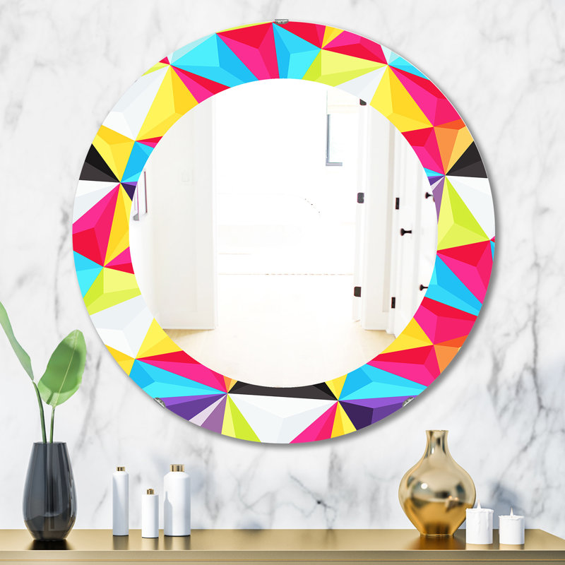 Miroir décoratif Capricieux Colorfields, H 23,6 po x l 23,6 po