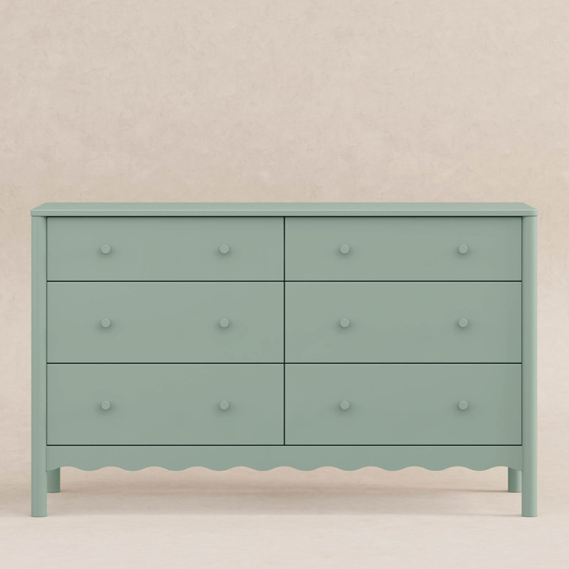 Swell 6-Drawer Assembled Dresser, Green